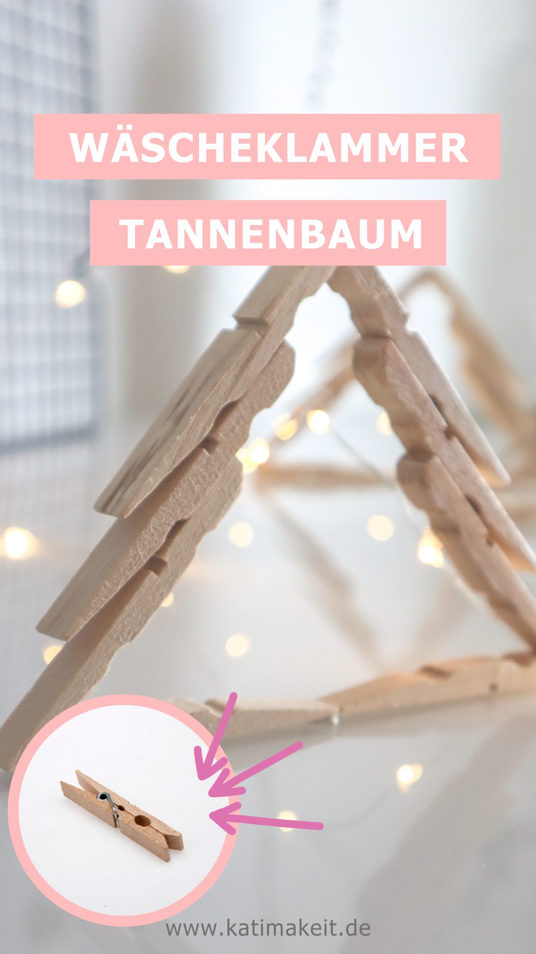 DIY Weihnachtssterne aus Holz-Wäscheklammern | Kati Make It!