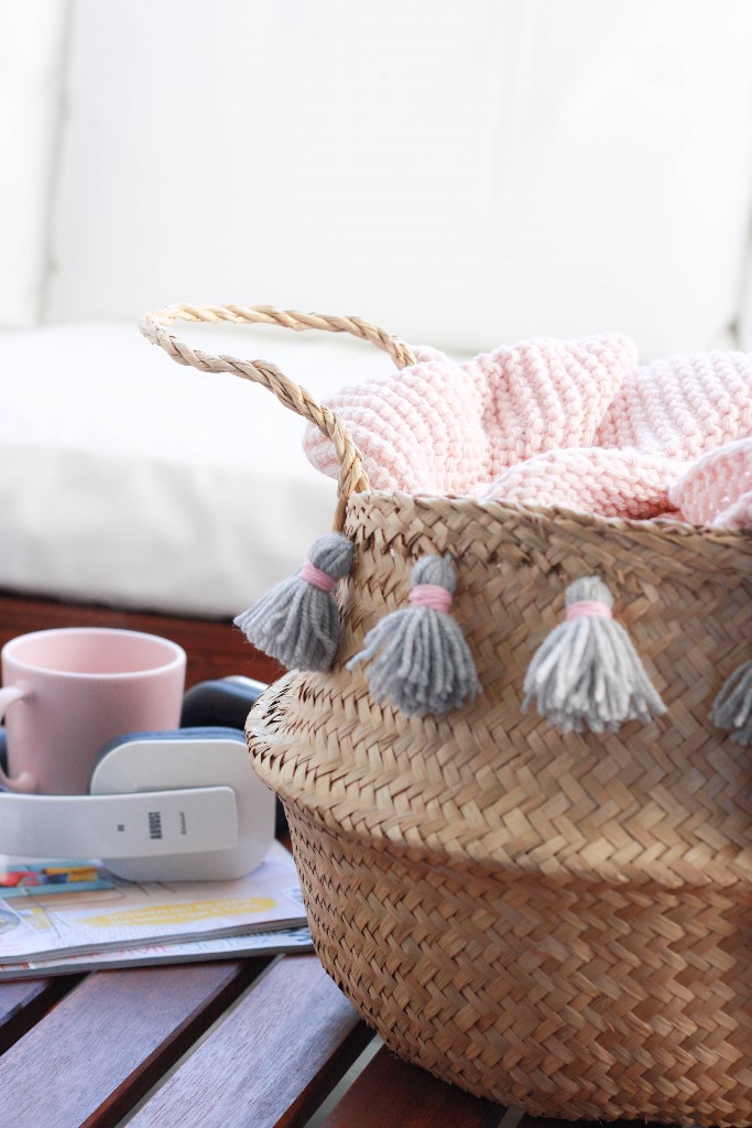 DIY Korb mit Tassels DIY Korb mit Tassels