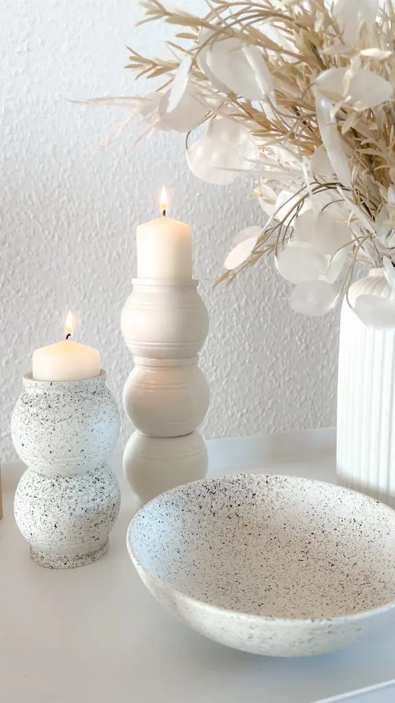 Upcycling: DIY Kerzenhalter mit Granit-Effekt selber machen