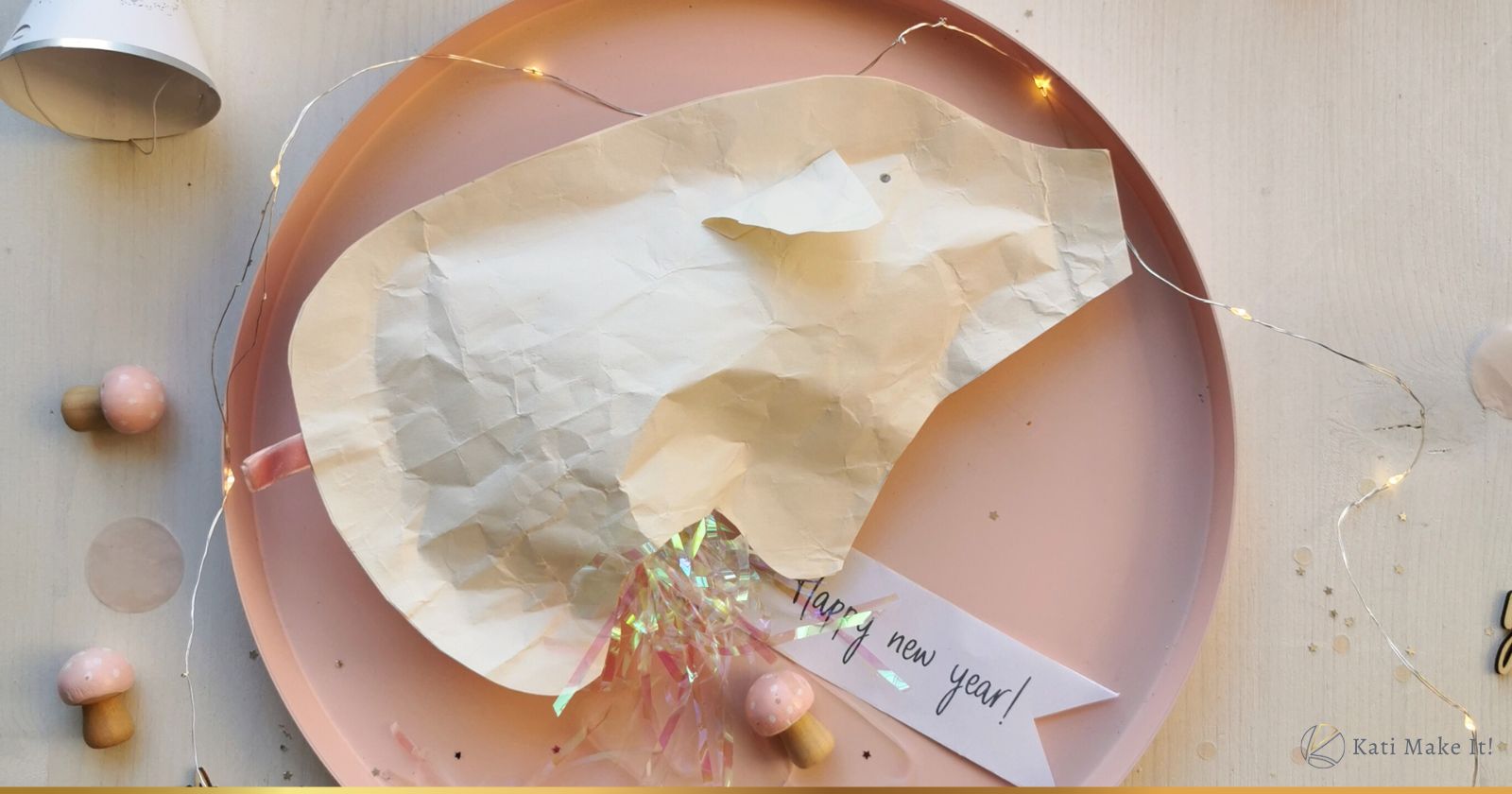 Glücksschwein "Papier-Oink" als Glücksbringer basteln. Ein originelles und persönliches Last Minute Silvester Geschenk zum Schnell-selber-machen. + Druckvorlage