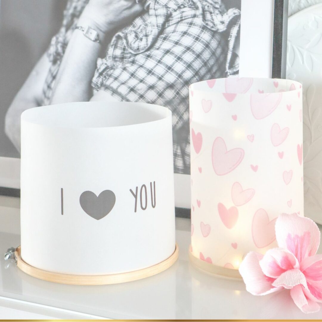 DIY Druckvorlagen für Valentinstags-Windlichter mit Stickrahmen | Kati Make It!