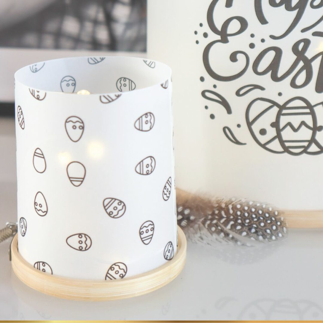 DIY Druckvorlagen für Oster-Windlichter mit Stickrahmen | Kati Make It!
