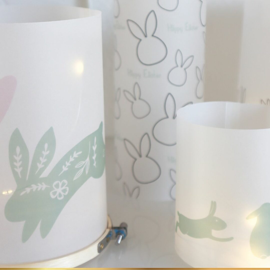 DIY Druckvorlagen für Oster-Windlichter mit Stickrahmen | Kati Make It!