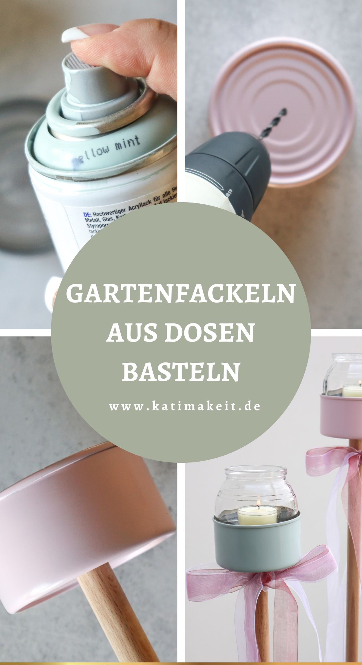 Aus alt mach neu: So kannst du schöne Gartendeko selber machen - Mit dieser einfachen Upcycling Idee werden im Handumdrehen tolle Gartenfackeln aus alten Dosen. Auch perfekt als Hochzeitsdeko zum Selbermachen.