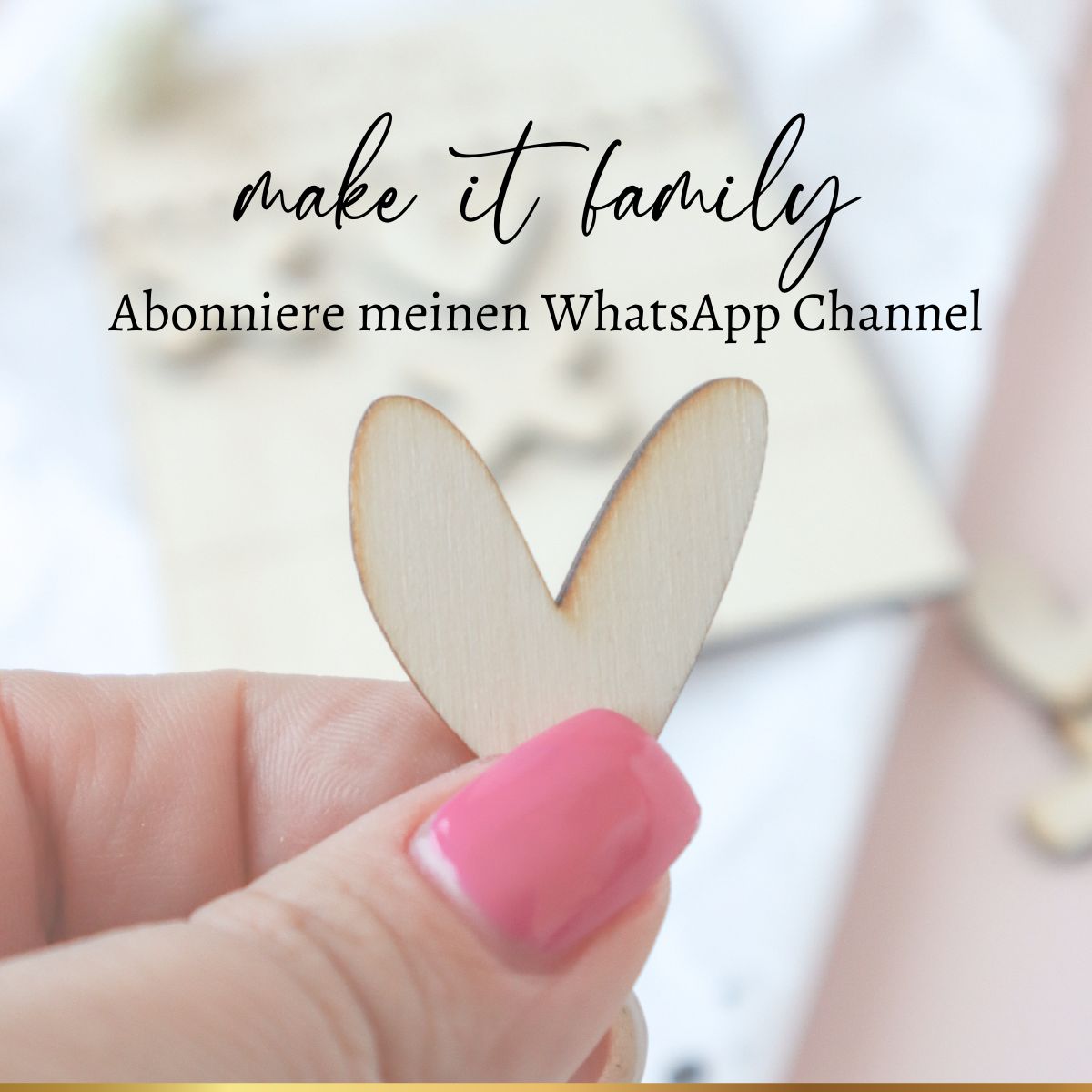 Komm mit zu Make it Family – meinem WhatsApp Channel und dem Ort, an dem kreative Köpfe zusammenkommen, um gemeinsam unvergessliche Erlebnisse zu schaffen!